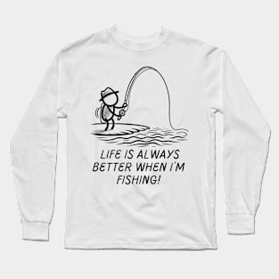 Fishing Shirt Fishing Gift for Dad Fishing Tshirt Fisherman Gift Men's Fishing Shirt Fishing Holiday Funny Fishing Shirt Fathers Day Gift Long Sleeve T-Shirt